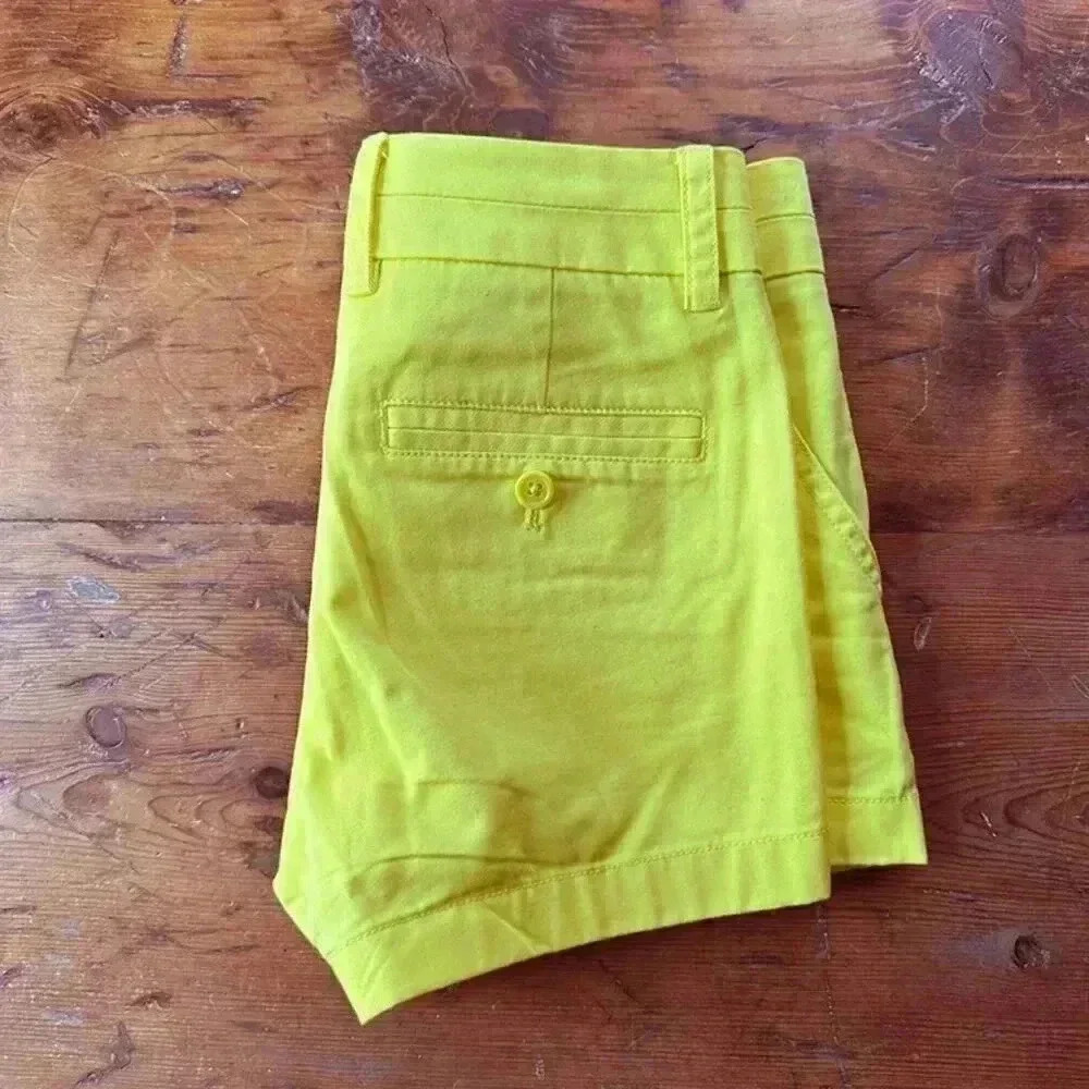 Yellow J. Crew Chino Shorts Cotton Size 000 - Picture 4 of 5